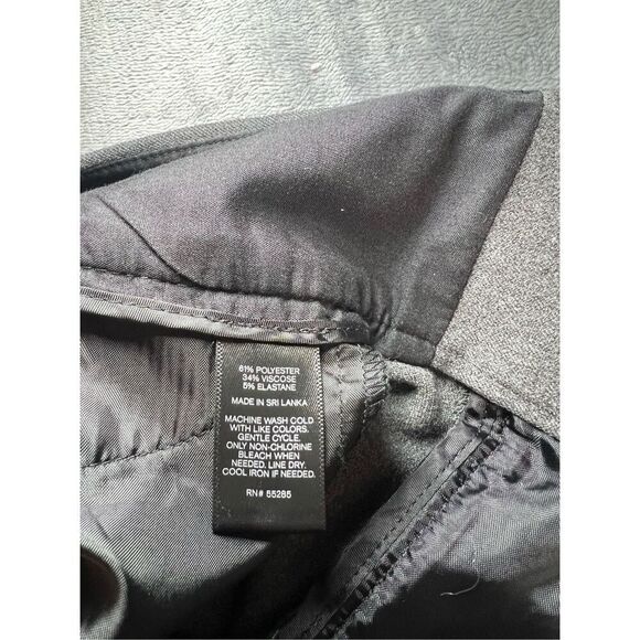 Express Pants Womens Size 4 Charcoal Gray Editor Flare Leg Mid Rise Flat Front - Picture 5 of 10